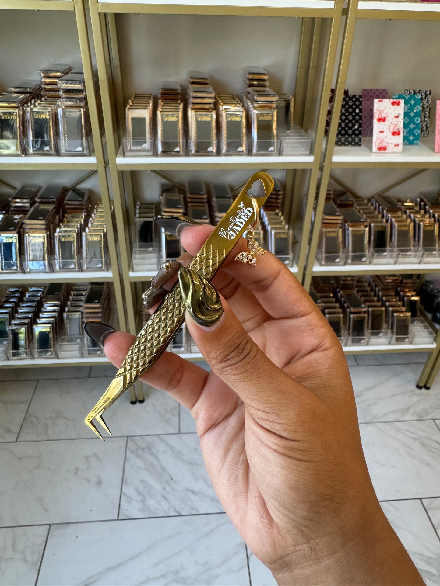 Fiber Tip Jaded Boot Tweezer