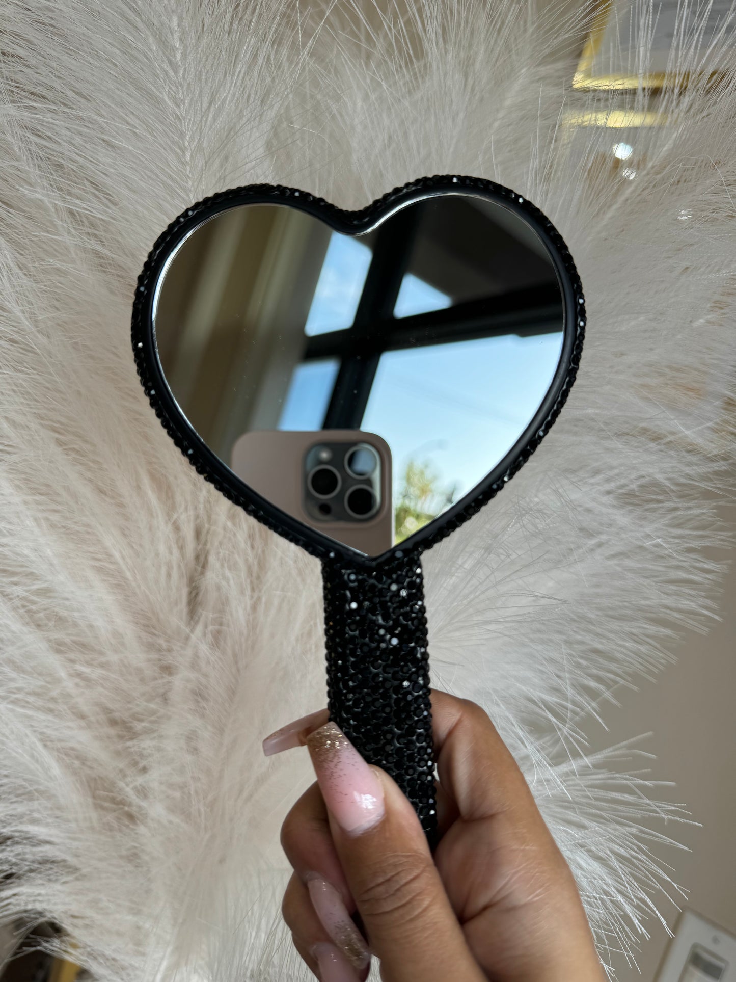 Bling Heart Mirrors