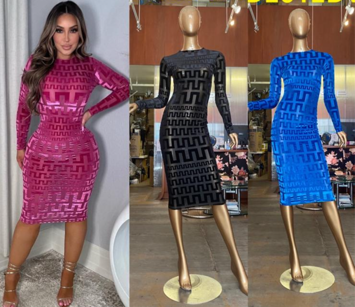 Long Sleeve Versace Dress